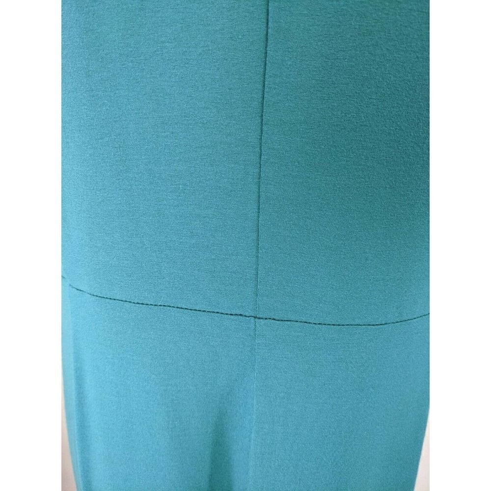 J. Jill Wearever Sleeveless Midi Dress Flowy Teal  Multi Seam Medium - Picture 7 of 11